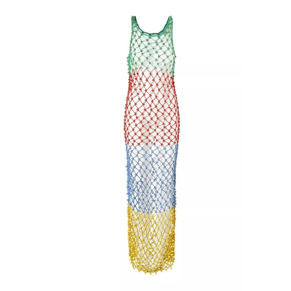 SIMONMILLER x MANGO Mesh Maxi Dress – Multi Color – Rare Collab